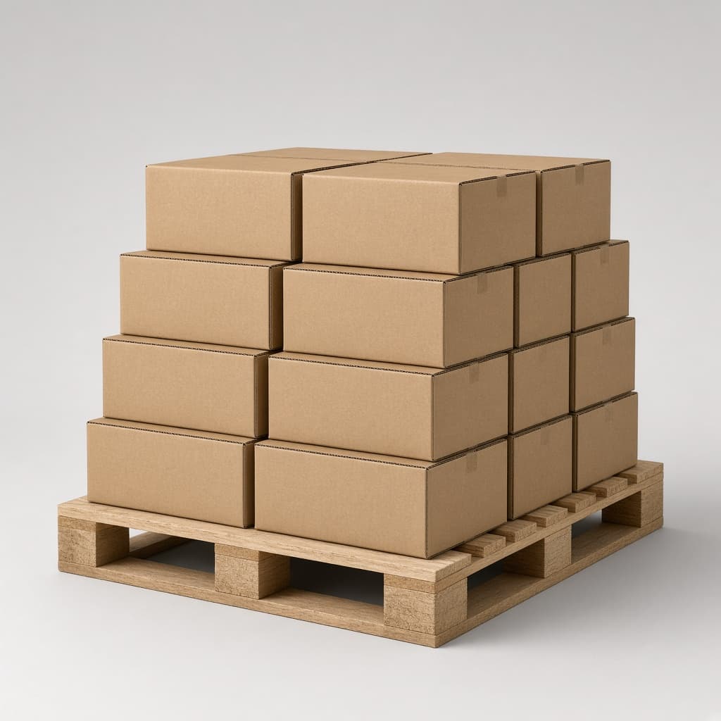 Shipper cartons ready for transit